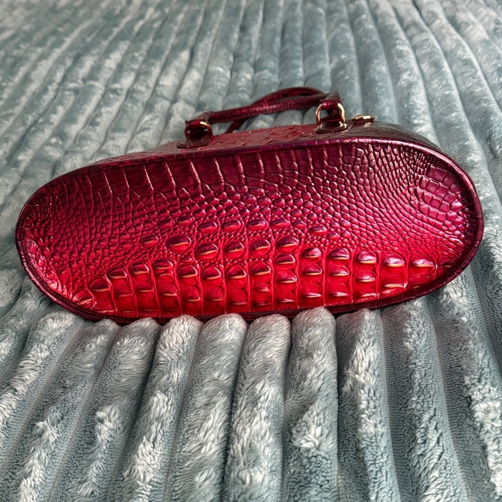 Brahmin Georgiana Ruby Croc-Embossed Dome Satchel - Picture 4 of 6